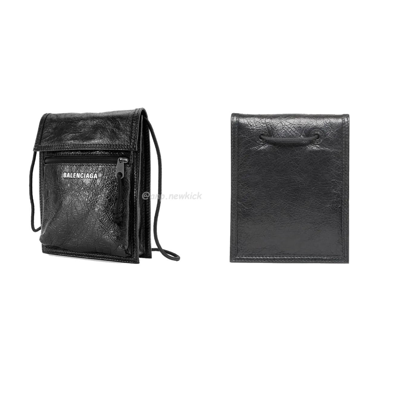 Balenciaga Explorer Arena Cracked Leather Messenger Bag Black (15) - newkick.cc